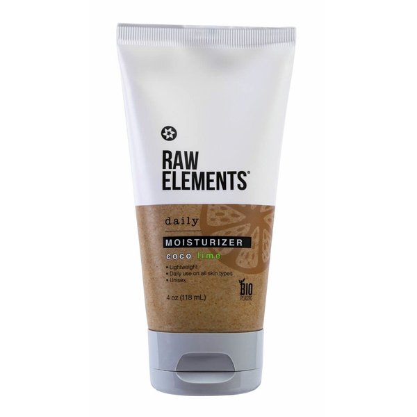 Raw Elements Daily Moisturizing Lotion Coco Lime - Organic Non Toxic Body Lotion, Cocoa Butter, Vitamin E, Reef-Safe, Water Resistant, Bio-Resin Tube, 4.0 oz