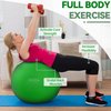 Fitvids Anti-Burst and Slip Resistant Exercise Ball Yoga Ball Fitness Ball Birthing Ball with Quick Pump, 2,000-Pound Capacity, Green, 22-inch, M