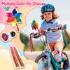 Kids Bike Horn Set, Children Bicycle Bell with 2 Pcs Bike Handle Streamers, and Windmill Kid Bike Accessories for Girls or Boy(Red)