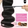 DMKEEP 12A Human Hair Bundles 18 20 22 Inch Body Wave Bundles Human Hair 100% Unprocessed Brazilian Raw Virgin Hair 3 Bundles Quick Weave Bundles Real Human Hair Extensions Natural Color