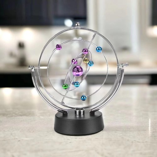 MarsGeek Solar System Planet Electronic Perpetual Motion Swing Balance Balls Office Desk Ornament Home Decoration Gift Toy