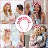 Birthday Headband, Happy Birthday Headpiece for Women Girl, Glitter Birthday Hair Band Tiara Crown Headwear, Happy Birthday Hat Party Prop Decorations Accessories Gift