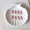 24PCS Press on Nails Almond Shaped Nails, Fake Nails Medium Long Stiletto Almond Press on Nail False Tips Acrylic Nails Glue on Nails Medium Length False Nails for Women and Girls(Gradient Glitter)