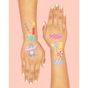 xo, Fetti Candy Party Temporary Tattoos - 72 Iridescent Styles | Dessert Birthday Decorations, Valentine's Day Theme Party Favors, Baby Shower Supplies, Vday Candy Gift, Home Activity