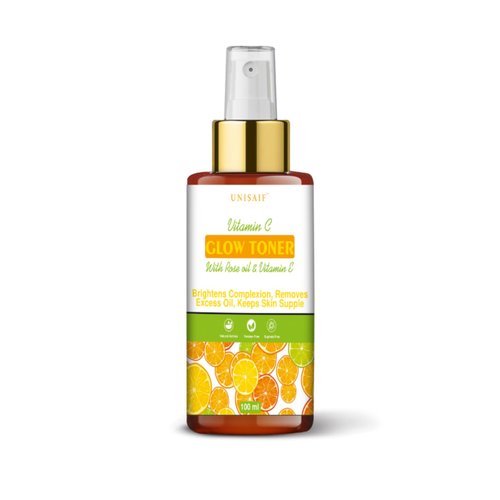 Unisaif Vitamin C Toner for Face – Vitamin C Glow Sensitive Skin Toner | Facial Toner for Brighter Smoother Skin | Face Toner for Women & Men (3.38Fl oz 100 ml)