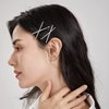 Dofash 5Waves Bobby Pins White Hair Pins 5CM/2IN Hairpins Decorative Hair Accessories for Women Wedding, White Gray Hair - 60 Count/Card