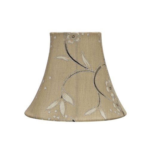 Aspen Creative 30069-2A, Bell Clip-On Chandelier Lamp Shade, Light Gold, 3" Top x 6" Bottom x 5" Slant Height, Set of 2
