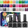 JEWHITENY 30PCS Gel Nail Polish Kit 27 Colors Gel Polish Set Gel Nail Kit Soak Off Nail Gel Polish Set for Manicure Nail Art Salon/Home Starter Kit