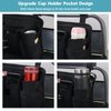 Upgrade Wheelchair Side Bag with Cup Holder, Armrest Accessories for Wheelchair, Rollator, Walker, The Perfectly Organized to Free Your Hands and Bring You A Wonderful Life Experience (Black)