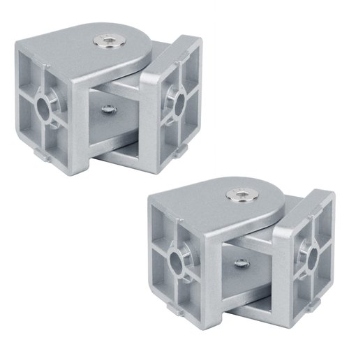 2 Pack 40 Series Aluminum Extrusion Profile Pivot Joints, 180° Adjustable Flexible Pivot Joint Connector for 3D Printer Accessories, 2 Hole Fitting Hinges Fit Standard 4040 Series 8mm T-Slot Profiles