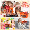 REAQUE Kids Tool Set, 48 Pcs Toy Tool Box for Toddlers Ages 3-5, Pretend Play Construction Toy, Includes Toy Wrench, Drill, Hammer, Screwdriver, Screw Set, Gift for 3 4 5 6 7 Years Old Boys Girls