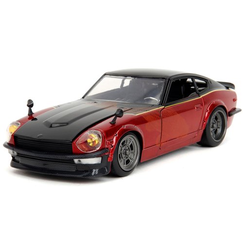 1972 Datsun 240Z Black and Red Metallic with Graphics Fast X (2023) Movie Fast & Furious Series 1/24 Diecast Model Car by Jada 34916
