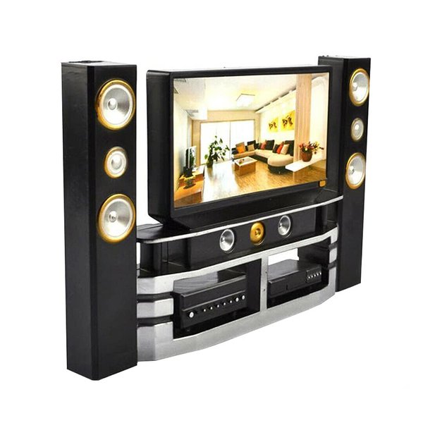 Acxico 1Pcs Mini House Miniature Mini TV Accessories Mini Living Room Decor