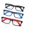 MODFANS Reading Glasses Men Women 1.0 Strength Readers Eyeglasses Square Matte Comfort Feel Spring Hinge 3 Pack Mix Color Black Red Blue