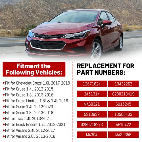 Piodelo 12671624 MAF Mass air Flow Meter Sensor Fit for Sonic Cruze Trax Cruze Limited Buick Encore Verano 2017-2019 Replaces 13505433 0280218419 0280218433 280218419