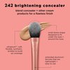 Real Techniques Brightening Concealer Makeup Brush, Kitten Paw Brush For Under Eyes, Face Brush For Eye Cream & Concealer, Covers Blemishes, Imperfections, & Dark Circles, RT 242 Brush, 1 Count