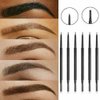 Magik 2-4 Pack Eyebrow Pencil Waterproof Smudge-proof Eyebrow Brush Microblading (Soft Coffee, 2 Pack)
