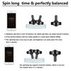 LOQATIDIS Precision Metal Spinning Top, The Easiest to Spin, Long Spin time Exceed 8 Mins, Support Handstand Rotation, Kill Time Relief Stress ADHD Anti-Anxiety Fidget Toys (L, Black)
