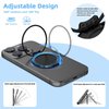 AUROX Phone Grip Magnetic Base R Stand Compatible with PopSocket, Magnetic Desk Phone Stand, Socket Grip Base for iPhone 16/15/14/13/12 Series & for MagSafe Case, Compact Makeup Mirror, Blue