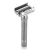 VIKINGS BLADE Adjustable Double Edge Safety Razor + Luxury Case. Smooth, Reusable, Eco-Friendly (The Emperor “Frosted Chrome”)
