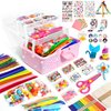 2500+Pcs Arts and Crafts Supplies for Kids - Crafts for Girls 4-12 Craft Kit with Pipe Cleaners Beads Crafts for Kids DIY School Supplies Set Crafting Box for Girls Boys Age 4-6, 6-8, 8-12 years Gifts