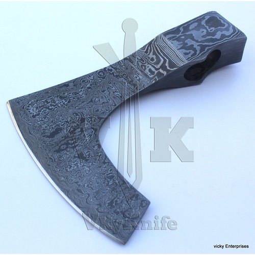 JNR TRADERS Axe Head - Hatchet Head - Damascus Viking Axe Head - Ax Head - Damascus Axe Head 001