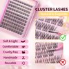 Cluster Lashes Wispy Individual Lash Extensions D Curl Natural Lash Clusters 10-16MM 100 Pcs DIY Eyelash Extension Reusable Eyelash Clusters at Home by MLEN DIARY