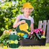 Kids Gardening Set, Garden Tools for Kids Include Rake,Fork,Trowel, Hat ,Watering Can,Gloves,Tote Bag,Plant pots, DIY Bookmark Kits for Toddler Boy Girl