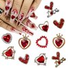 Valentine’s Day Nail Charms 22Pcs Alloy Heart Nail Art Charms Red Nail Gems Accessories Shiny Valentines Heart Nail Rhinestones Jewelry Gold Silver Love Nail Charms for Acrylic Nails Decor Supplies