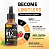 Vitamin B12 Liquid Drops - Vegan B12 Liquid Methylcobalamin Fast-Acting Complex - Sublingual B Complex Liquid w/ Vitamin B2, B3, B6, & B12 - Non-GMO, No Dairy, Soy & Sugar, Raspberry Flavor, 2 fl. oz.
