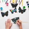 KALIONE 36 PCS Butterfly Scratch Cards Scratch Art Butterfly Party Favors Party Craft Butterflies Crafts for DIY Crafts Birthday Party Halloween Christmas, 12 Styles Bamboo Stylus Included