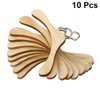 TOYANDONA 10pcs Wooden Dolls Clothes Hanger Mini Doll Hanger Doll Dress Outfit Holders Dollhouse Miniature Accessories for Doll Closets Size M