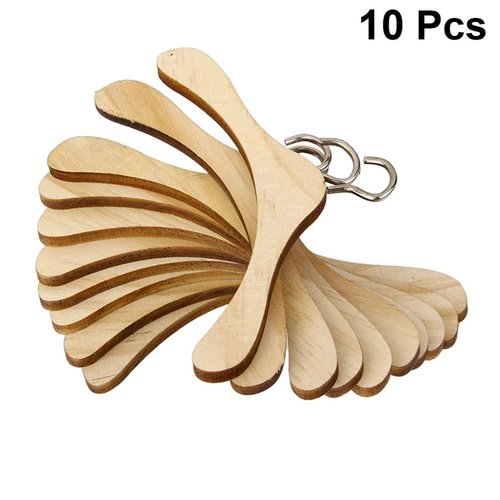 TOYANDONA 10pcs Wooden Dolls Clothes Hanger Mini Doll Hanger Doll Dress Outfit Holders Dollhouse Miniature Accessories for Doll Closets Size M
