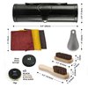 12PC Shoe Polish & Care Kit, Leather Shoe Shine Kit with Brown Wax, Shoe Brushes for Polishing, Compact Shoe Cleaning Kit