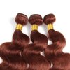30 32 34 inch Color #33 Human Hair Bundles Reddish Brown Human Hair Bundles Copper Red Body Wave Human Hair Bundles Red Body Wave Bundles Human Hair Extensions