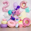 Donut Two Sweet Birthday Party Decorations Supplies for Girls, Dokuna 6 Pcs 40” Pink Donut Balloons for Donut 2nd Birthday Decorations Two Sweet Party Decoration (Donut-2)