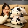 WUYU Cow Plush Pillow, Adorable Stuffed Animal Plush Toy, Soft Cow Hugging Pillow for Kids Boys Girls (Squinting,13.7in)