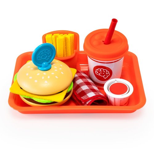 Fat Brain Toys Pretendables Burger & Fries - Imaginative Play Food Set for Ages 3 to 7