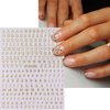 8 Sheets Letter Nail Stickers 3D Self-Adhesive English Alphabet Nail Art Stickers Black White Gold Silver Nail Decals Big Small Letter Stickers Nail Charms for Women Girls DIY Acrylic Nail Decorations