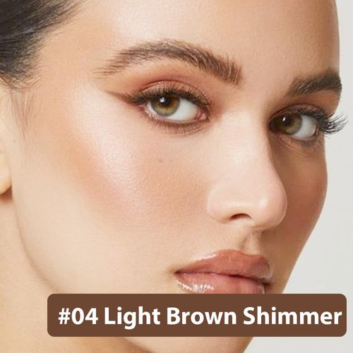 Kaely Light Brown Shimmer Gel Eyeliner,Smooth Eye Liner Waterproof Smudge Proof,Multi-Use Pencil Eyeliner,Built in Sharpener,Longwearing Eye Makeup,Vegan,delineador de ojos contra el agua,04