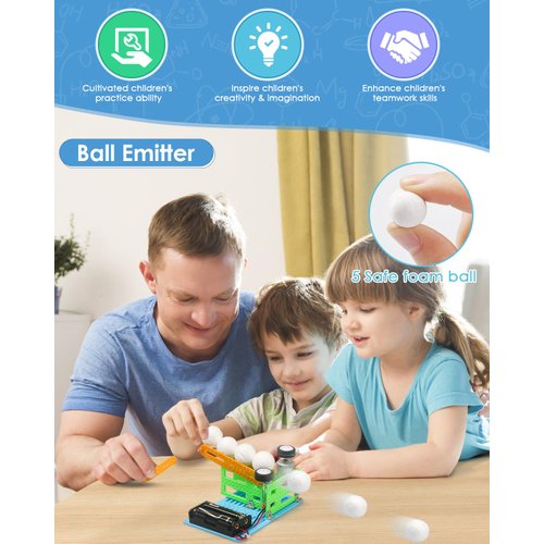 Poraxy 6 Set STEM Kits, Science Kits for Kids Age 5-7 8-12, DIY DC Motor Electric Robotic Experiments Circuit Building Projects, Toys for Ages 8-13, Gifts for 6 7 8 9 10 11 12 Year Old Boys and Girls