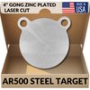 1/2 Rifle AR500 Gong Shooting Targets, Durable Steel Targets for Shooting, Perfect Range Shooting Targets for 5.56 Rifle Practice, Zinc Plated Laser Cut USA Steel Withstands Bullet Strik