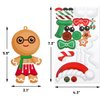 Fancy Land 12 Gingerbread Craft Kit for Kids DIY Create Your Own Foam Gingerbread Man Ornament Self-Adhesive Sticker Sheets Fun Holiday Gifts