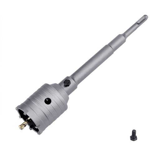 GUICGOC 55mm (2-1/6 inch) Concrete Hole Saw with 220mm SDS Plus Shank Connecting Rod, Tungsten Carbide Teeth (7.7mm x 4mm) Cement Hole Saw for Concrete Cement Brick Wall Stone 55mm (2-1/6 inch)
