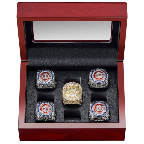 Cooyes Ring Display Case Championship , Sports Baseball Ring Display Case Box for Multiple Rings and for Single/Replica/Softball Ring Display Sports Fan Souvenirs (9 Hole, Mahogany)