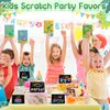 Party Favors Birthday Gifts for Kids: 16 Pack Scratch Art Notebook Party Favors for Kids Goodie Bags Stuffers Girls Boys Art Craft Kit Birthday Gifts for Classroom Prizes Christmas Gifts - Dinosaur