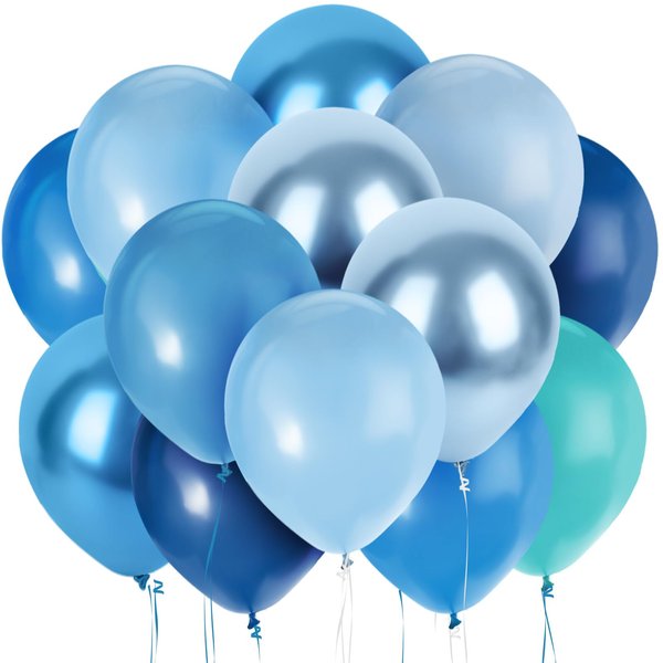 MCPINKY 140PCS Blue Balloons, Latex Balloons 12 Inch Balloons Garland Arch Kit for Wedding Baby Shower Graduation Birthday Party Decor