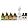 Difeel Beaker & Blend Hair & Essential Oil Kit #2 - with Peppermint, Vitamin E, Sweet Almond & Grapeseed Hair Oils, Argan & Coconut Essential Oils and a Mixing Beaker - Customizable Hair Treatment Set