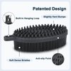 FREATECH Silicone Body Scrubber, Dual-Sided Bath Shower Body Cleansing Brush, Gently Exfoliate & Massage the Skin, Easy to Clean, More Hygienic and Long-Lasting Than Loofah, Black