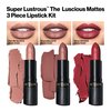 Revlon Super Lustrous Lipstick Set, 3-Piece Lip Color Gift Set for Women, Makeup Stocking Stuffers, Matte Finish in Nude Plum & Red, Pack of 3